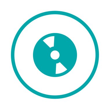 Cd simgesi. Düz biçim tasarım resimleme simgesini kavra.