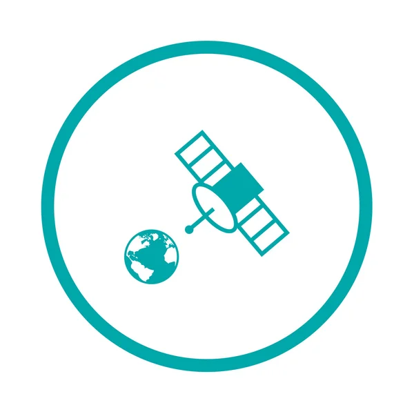 Satellite Icon Concept Flat Style Design Illustration Icon — Stock Photo, Image