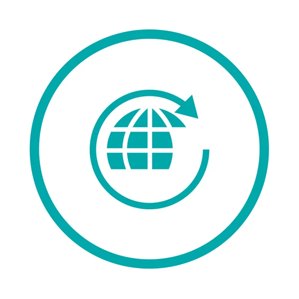Globe Ikonen Världsikonen Begreppet Platt Stil Design Illustration Ikon — Stockfoto