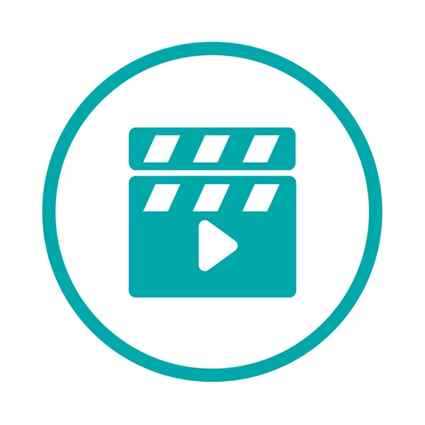 Movie Icon Clap Board Icon Concept Flat Style Design Illustration — 스톡 사진