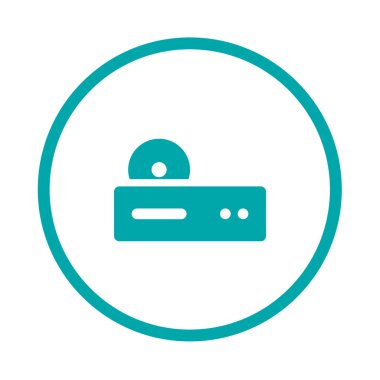 Cd simgesi. Düz biçim tasarım resimleme simgesini kavra.