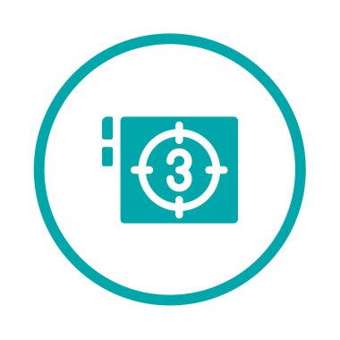 Sinema ikonu. Düz biçim tasarım resimleme simgesini kavra.