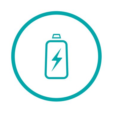 Batarya simgesi. Düz biçim tasarım resimleme simgesini kavra.