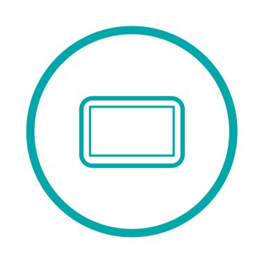 Televizyon ikonu. Düz biçim tasarım resimleme simgesini kavra.