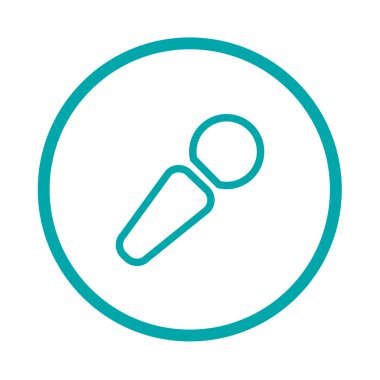 Mikrofon simgesi. Düz biçim tasarım resimleme simgesini kavra.