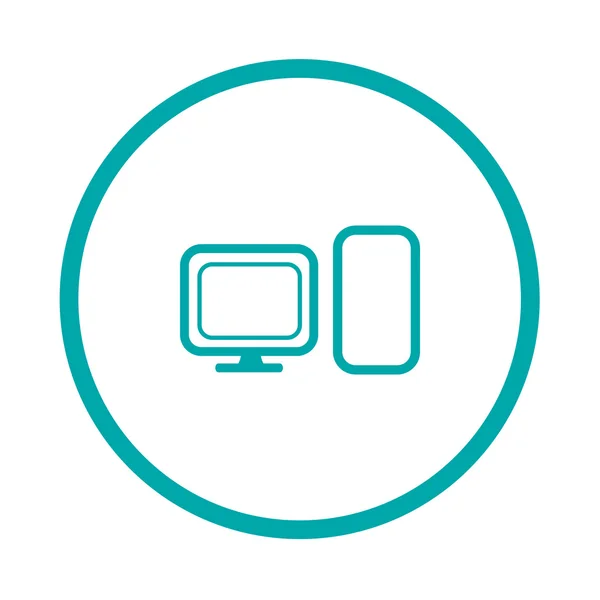 Desktop Computer Icon Icon Concept Flat Style Design Illustration Icon — 스톡 사진