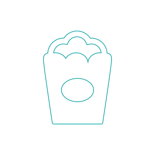Popcorn Ikonen Begreppet Platt Stil Design Illustration Ikon — Stockfoto