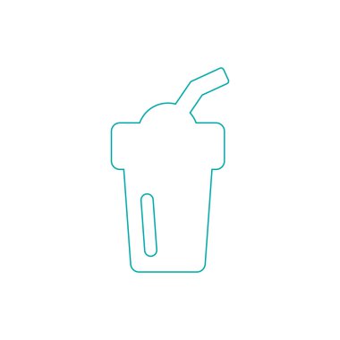 İçki ikonunu kaldır. Düz biçim tasarım resimleme simgesini kavra.