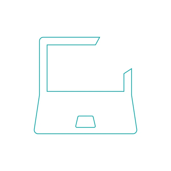 Laptop Symbol Personal Computer Ikone Konzept Flacher Stil Design Illustration — Stockfoto