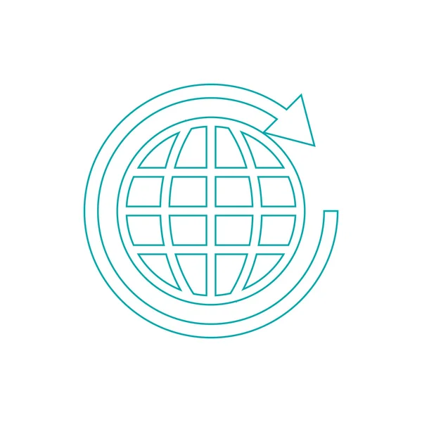 Globe图标 世界偶像 概念扁平设计图解图标 — 图库照片