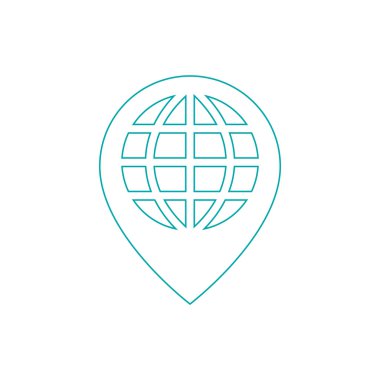 Dünya ikonu. Dünya ikonu. Düz biçim tasarım resimleme simgesini kavra.