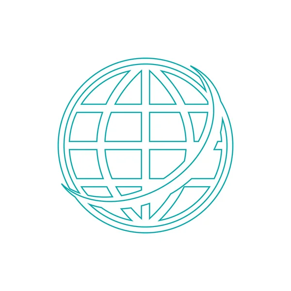 Globe Icon World Icon Concept Flat Style Design Illustration Icon — 스톡 사진