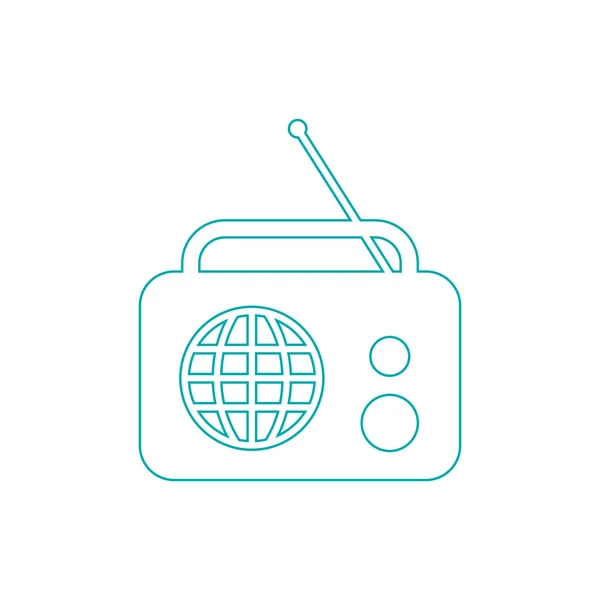 Icono Radio Icono Ilustración Diseño Estilo Plano Concepto — Foto de Stock