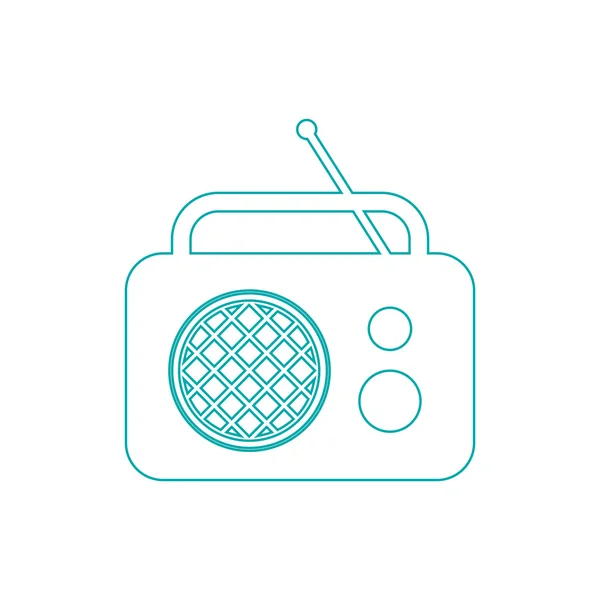 Icono Radio Icono Ilustración Diseño Estilo Plano Concepto — Foto de Stock