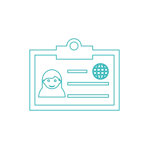 Identification card icon. ID icon. Concept flat style design illustration icon.