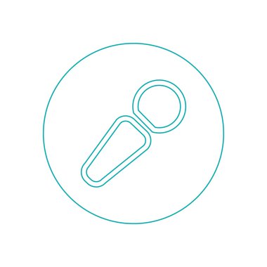 Mikrofon simgesi. Düz biçim tasarım resimleme simgesini kavra.