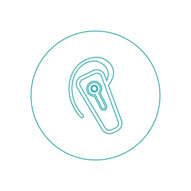 Kulaklık ikonu. Kulaklık ikonu. Düz biçim tasarım resimleme simgesini kavra.