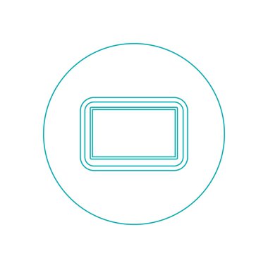 Televizyon ikonu. Düz biçim tasarım resimleme simgesini kavra.