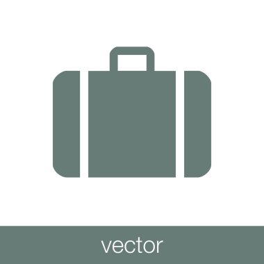 Luggage icon. Travel bag icon. Concept flat style design illustration icon. clipart