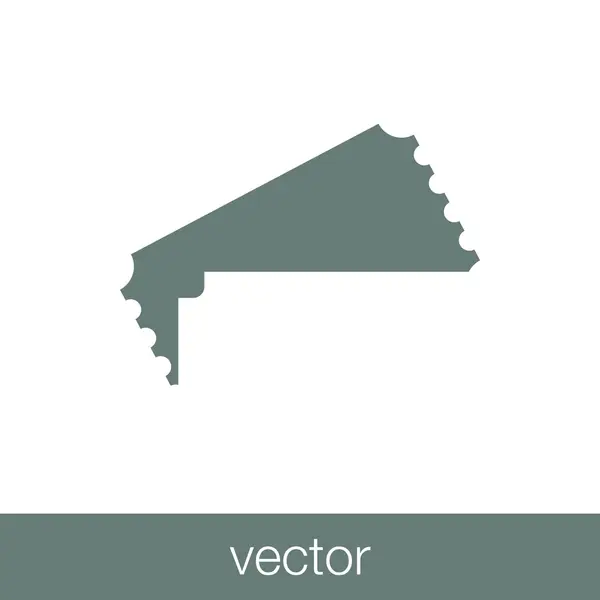 Icono Del Billete Icono Ilustración Diseño Estilo Plano Concepto — Vector de stock