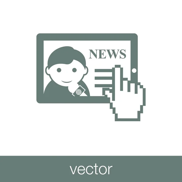 News Icon Concept Flat Style Design Illustration Icon — Stock Vector