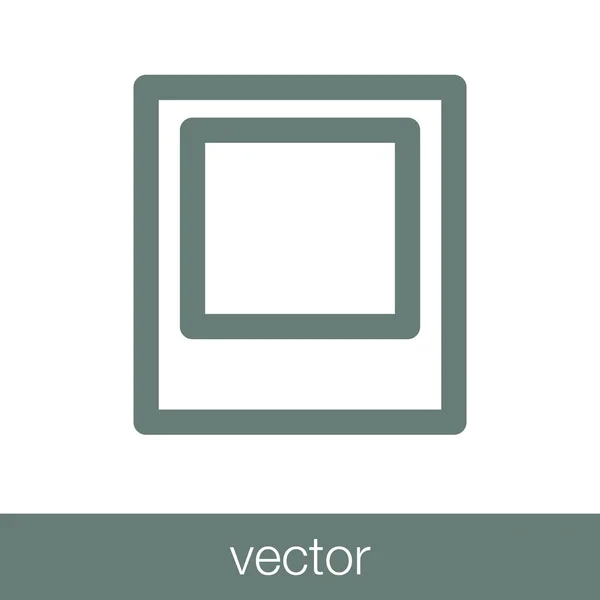 Значок Изображения Картинка Иконка Плоским Дизайном — стоковый вектор