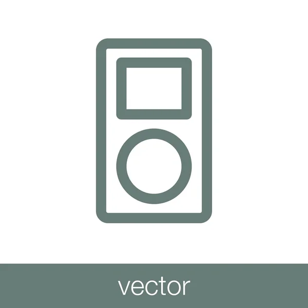 Icono Más Alto Icono Estéreo Icono Ilustración Diseño Estilo Plano — Vector de stock