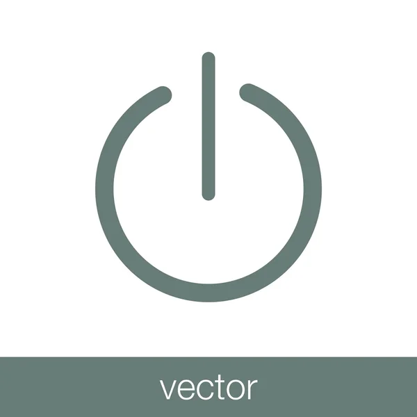 Ikona Tlačítka Napájení Koncepce Ikony Návrhu Plochého Stylu — Stockový vektor