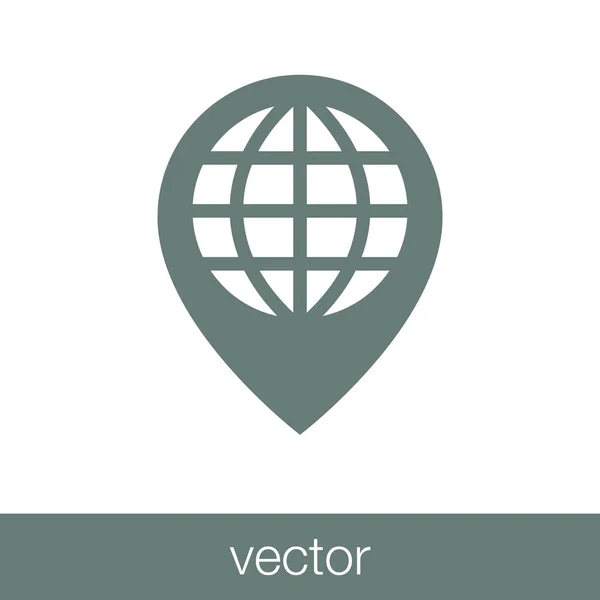 Globe Icon World Icon Concept Flat Style Design Illustration Icon — 스톡 벡터