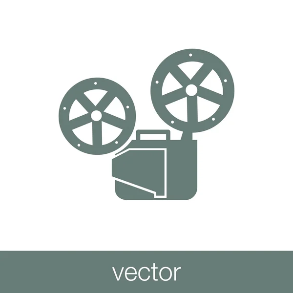 Video Camera Icon Concept Flat Style Design Illustration Icon — 스톡 벡터