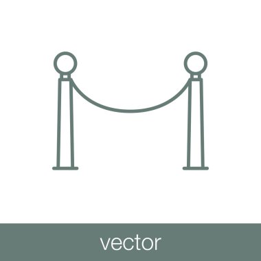 Barikat simgesini sıraya dizin. Düz biçim tasarım resimleme simgesini kavra.