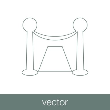 Barikat simgesini sıraya dizin. Düz biçim tasarım resimleme simgesini kavra.