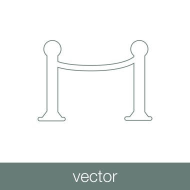 Barikat simgesini sıraya dizin. Düz biçim tasarım resimleme simgesini kavra.