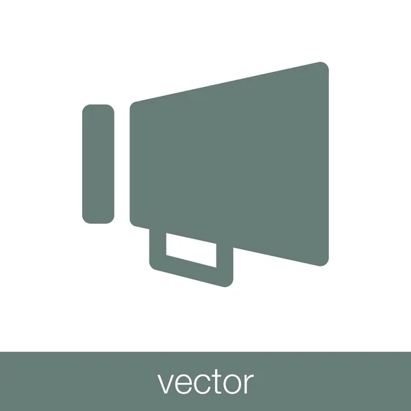 Icono Del Altavoz Icono Ilustración Diseño Estilo Plano Concepto — Vector de stock