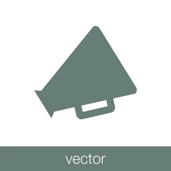 Значок Динамика Иконка Плоским Дизайном — стоковый вектор