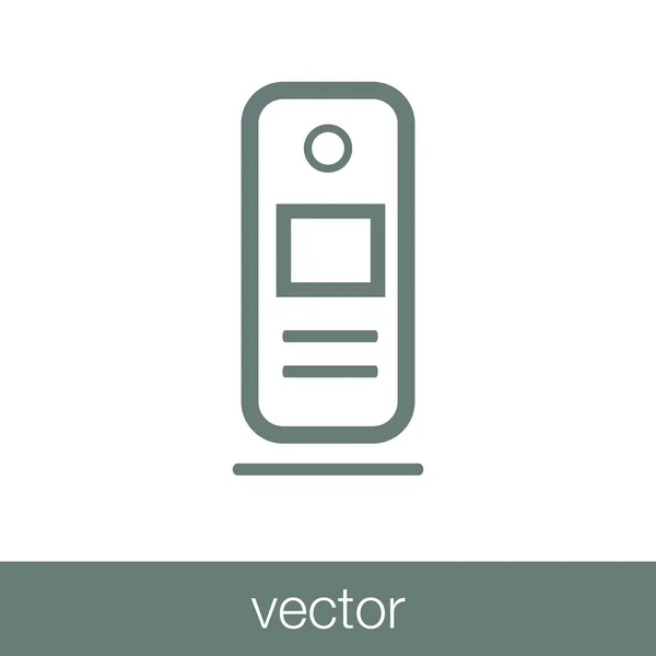 Значок Настольного Компьютера Значок Компьютера Иконка Плоским Дизайном — стоковый вектор
