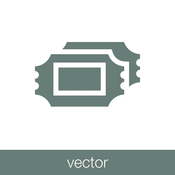 Ticketsymbol Konzept Flacher Stil Design Illustration Symbol — Stockvektor