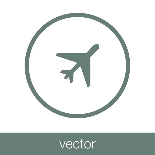 Flugzeug Ikone Konzept Flacher Stil Design Illustration Symbol — Stockvektor