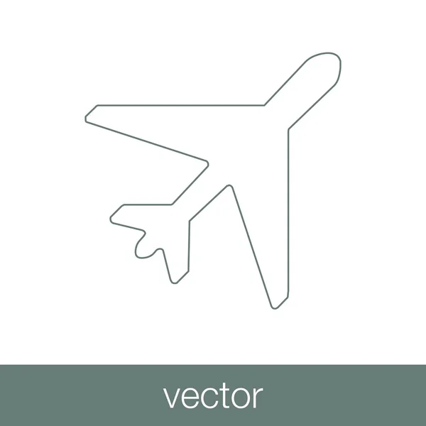 Ícone Avião Ícone Ilustração Design Estilo Plano Conceito — Vetor de Stock