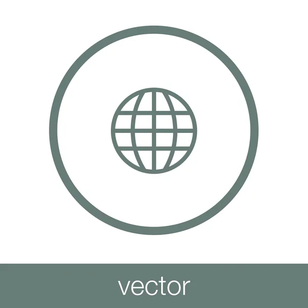 Globus Ikone Weltkarriere Konzept Flacher Stil Design Illustration Symbol — Stockvektor