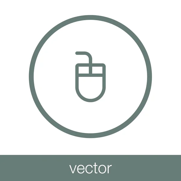 Datormus Ikonen Begreppet Platt Stil Design Illustration Ikon — Stock vektor