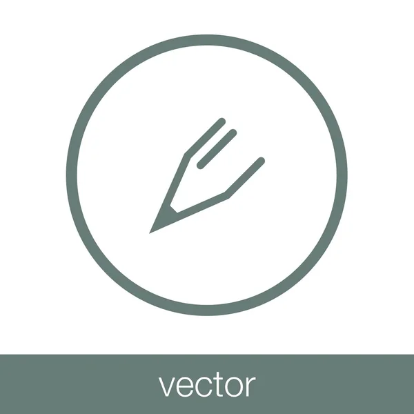 Ikona Tužky Koncepce Ikony Návrhu Plochého Stylu — Stockový vektor