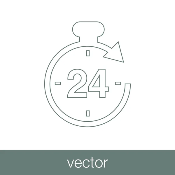 Vždy Dispozici Kresba Hodin Dní Týdnu Koncept Symbol Pro Vždy — Stockový vektor