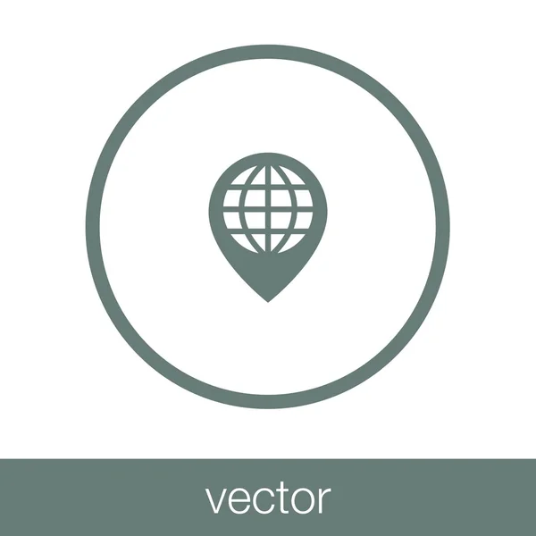 Globe Icon World Icon Concept Flat Style Design Illustration Icon — Stock Vector
