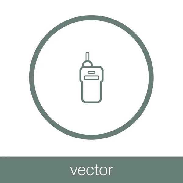 Walkie Talkie Icon Concept Flat Style Design Illustration Icon — Stock Vector