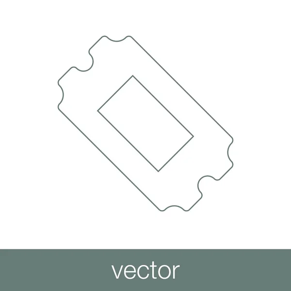 Ticket Icon Concept Flat Style Design Illustration Icon — Stock Vector