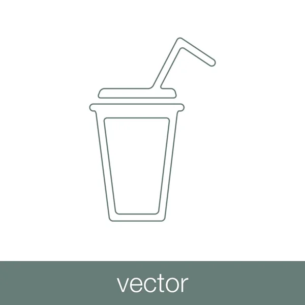 Take Away Drink Icon Concept Flat Style Design Illustration Icon — 스톡 벡터