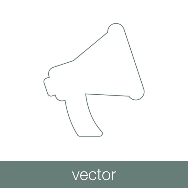 Icono Del Altavoz Icono Ilustración Diseño Estilo Plano Concepto — Vector de stock