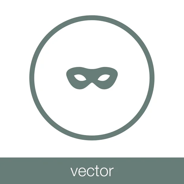 Icono Máscara Teatral Icono Ilustración Diseño Estilo Plano Concepto — Vector de stock