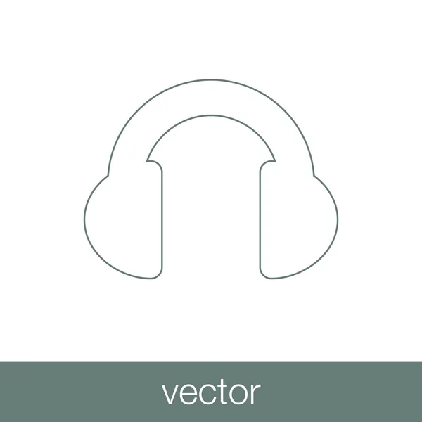 Kopfhörer Symbol Kopfhörer Symbol Konzept Flacher Stil Design Illustration Symbol — Stockvektor